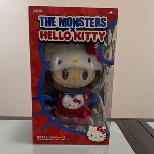 Hello Kitty The Monsters Collab Plush Doll in Red, White & Blue- BN from Popmart